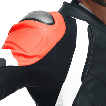 Leather suit for motorcycle riders