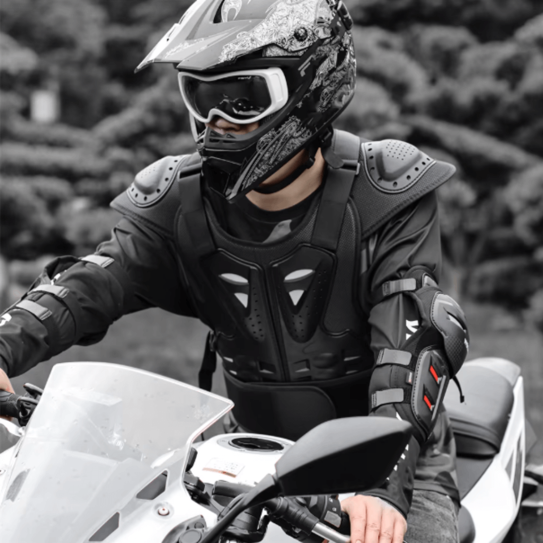 Full body armor crafted for motorcycle use
