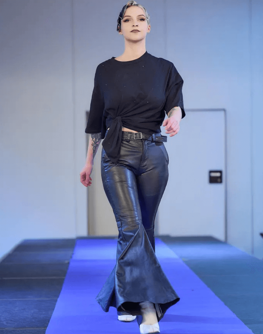 Turbo leather pants style and fit