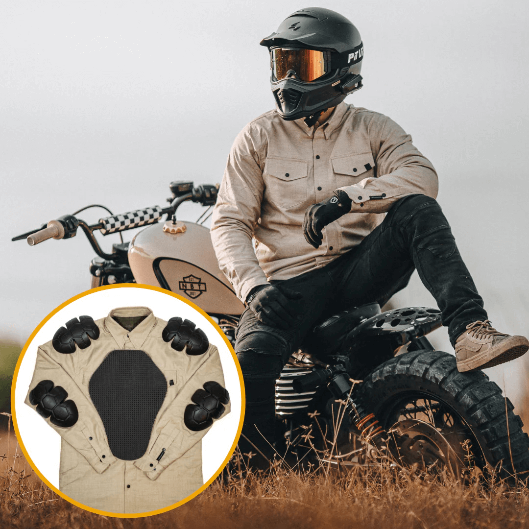 armored motorcycle shirt wear male