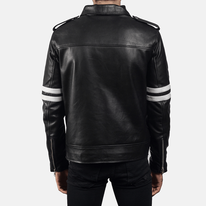 Mens leather jacket everyday outerwear