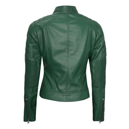 Women leather street style jacket
