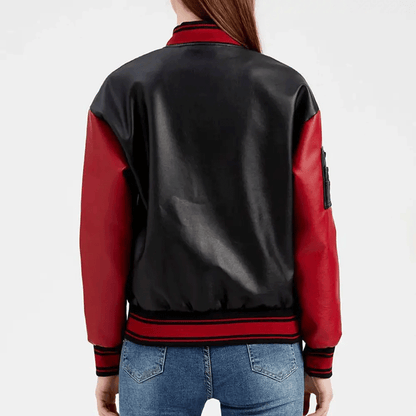 Ladies leather jacket biker style