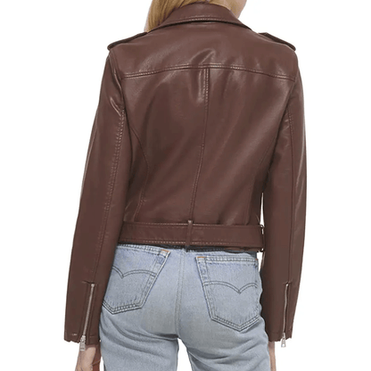 Women leather jacket contemporary fashion