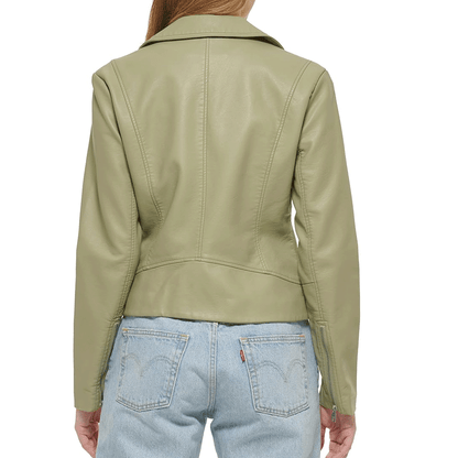 Women leather jacket classy casual look
