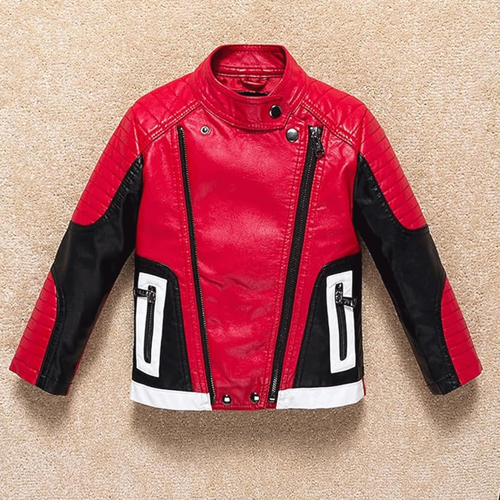 Kids leather jacket lifestyle wear