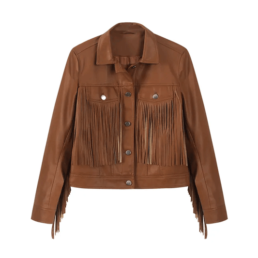 Ladies leather jacket outdoor wear