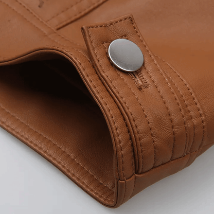 Women leather jacket fashion wear