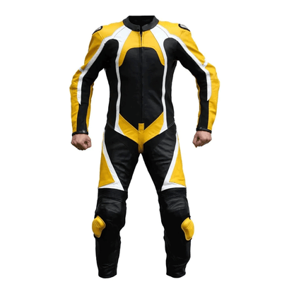 Leather race suit motorcycle outfit
