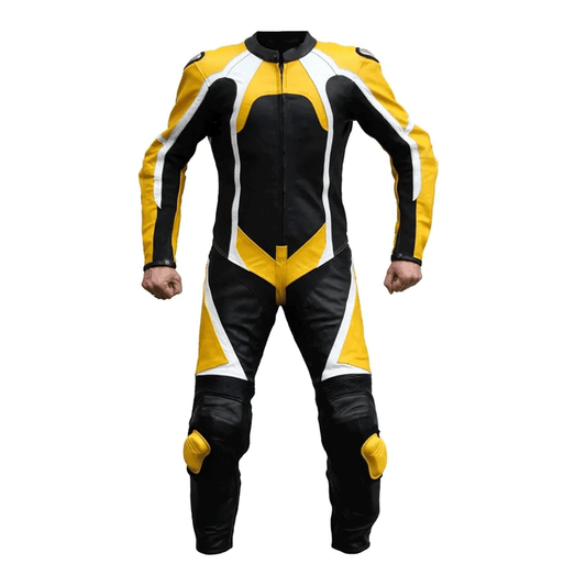 Leather race suit motorcycle outfit