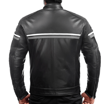 Leather jacket for motorcycle riding