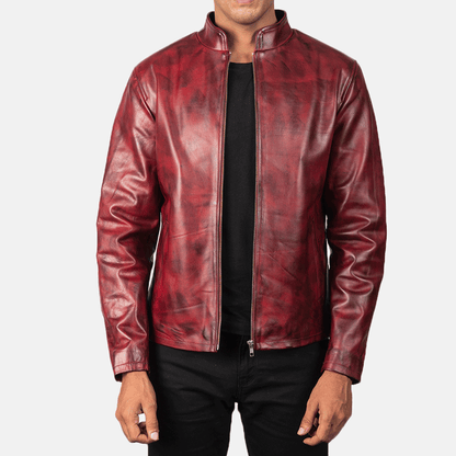 Men leather jacket fashion wear