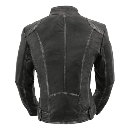 Men leather jacket street ready outfit