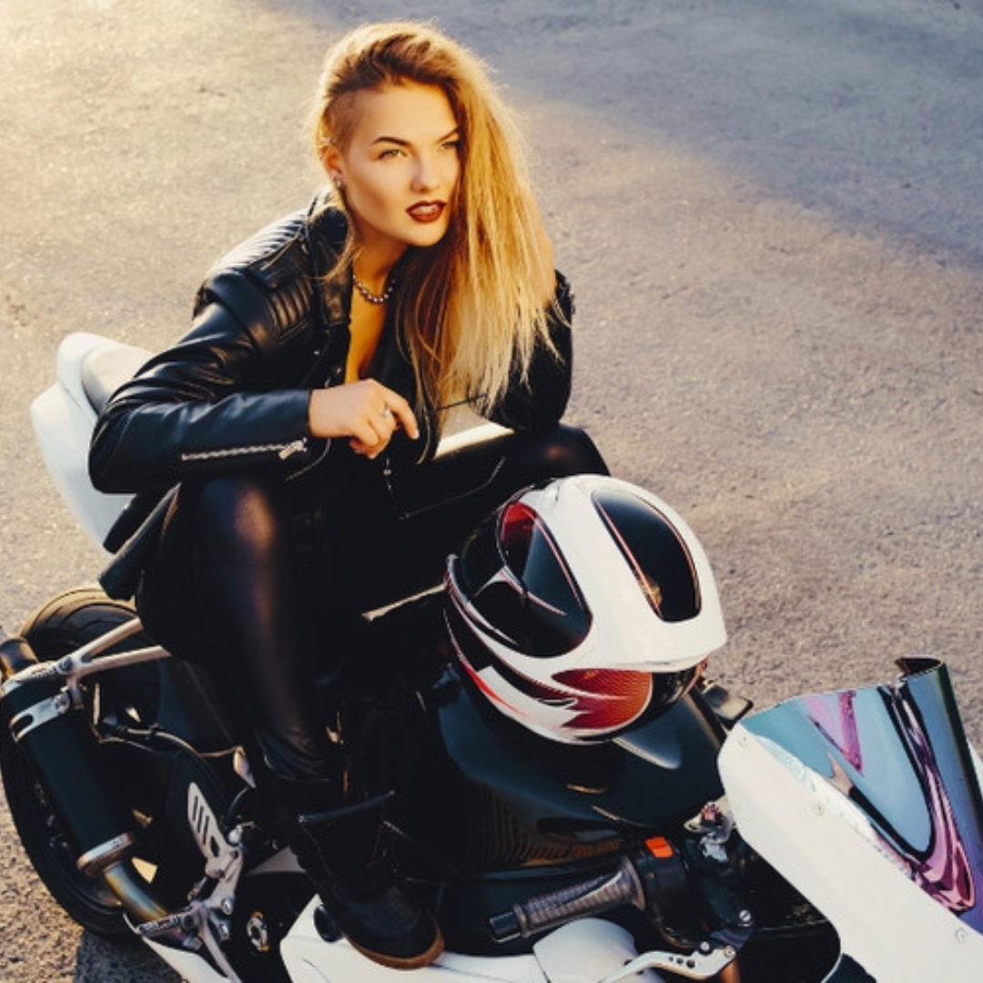 Leather jacket ideal for motorcycle travel