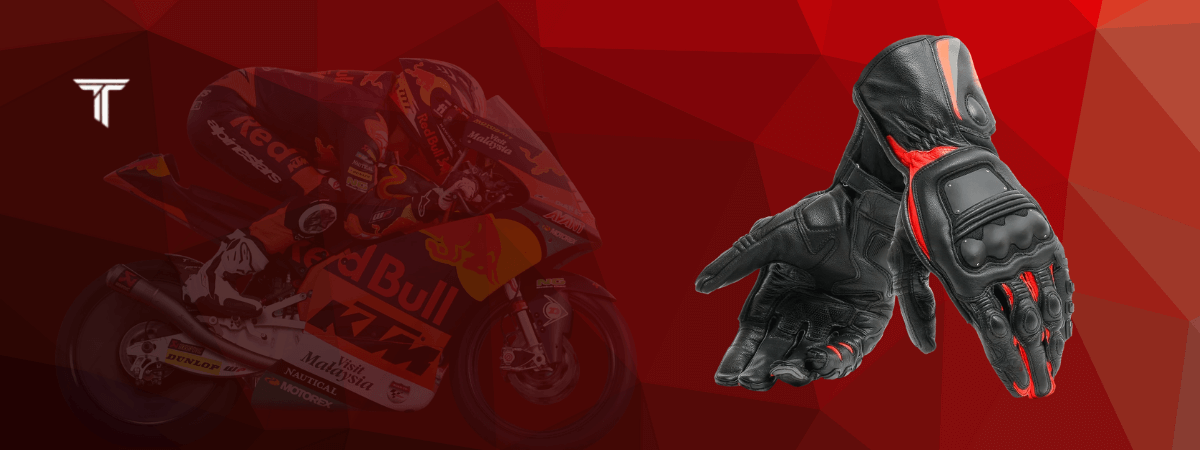 Leather gloves for motorcycle safety gear